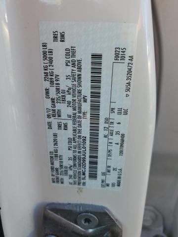 5LMCJ2D99JUL01092 - 2018 LINCOLN MKC SELECT 白色 照片 13