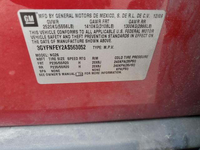 3GYFNFEY2AS563052 - 2010 CADILLAC SRX PREMIUM COLLECTION RED photo 14