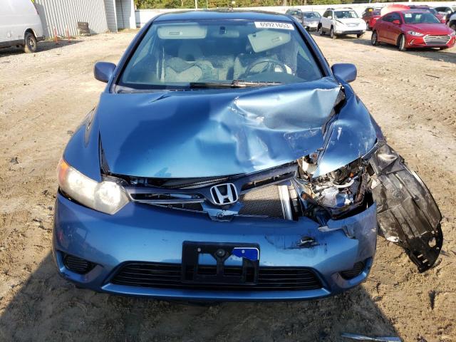 2HGFG12608H521192 - 2008 HONDA CIVIC LX BLUE photo 5