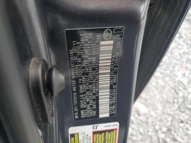 2T1BU4EE5BC631103 - 2011 TOYOTA COROLLA BASE გრაფიტი ფოტო 12