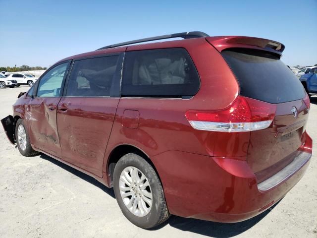 5TDYK3DC3BS004580 - 2011 TOYOTA SIENNA XLE MAROON photo 2