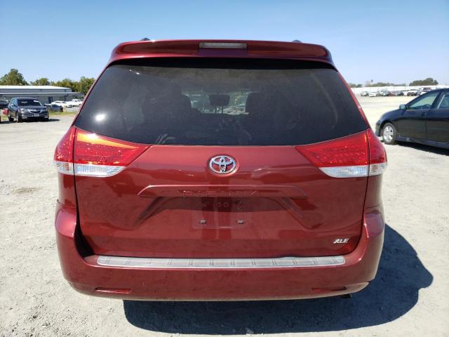 5TDYK3DC3BS004580 - 2011 TOYOTA SIENNA XLE MAROON photo 6