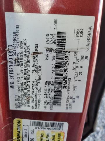 3FA6P0H79GR296952 - 2016 FORD FUSION SE 红色 照片 12