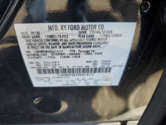 1LNHM93R39G614157 - 2009 LINCOLN MKS BLACK photo 12