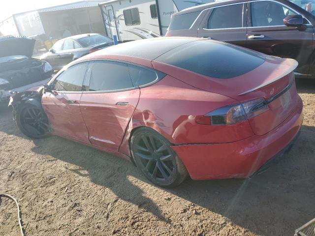 5YJSA1E63MF450869 - 2021 TESLA MODEL S RED photo 2