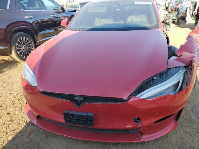 5YJSA1E63MF450869 - 2021 TESLA MODEL S RED photo 5