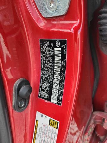 JTDKN3DUXB1413579 - 2011 TOYT PRIUS წითელი ფოტო 12