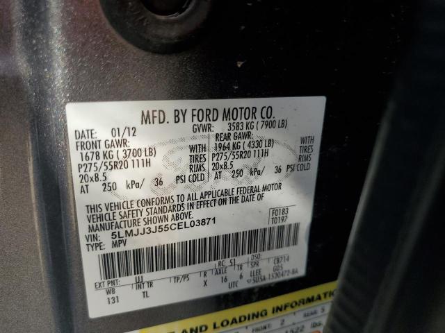 5LMJJ3J55CEL03871 - 2012 LINCOLN NAVIGATOR L رمادي صورة 13