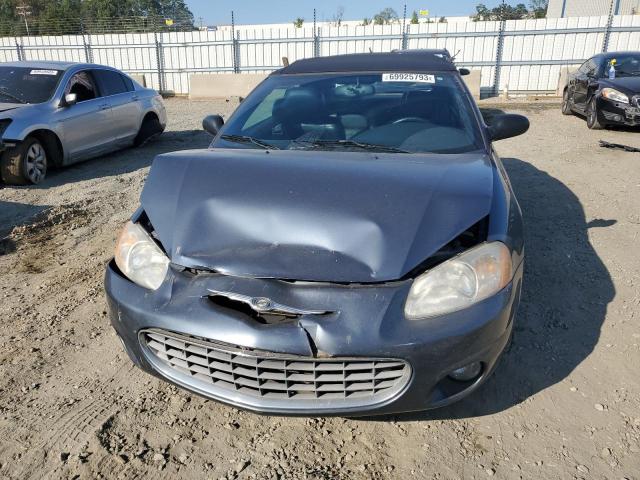 1C3EL65R82N287198 - 2002 CHRYSLER SEBRING LX LIMITED BLUE photo 5