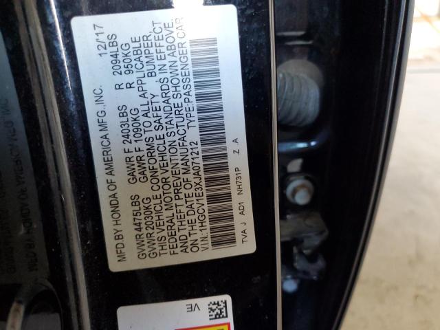 1HGCV1E3XJA071212 - 2018 HONDA ACCORD SPORT შავი ფოტო 12