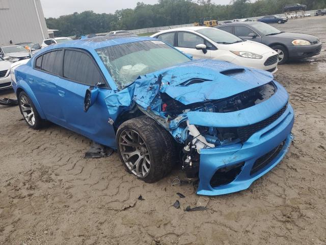 2C3CDXL90LH116047 - 2020 DODGE CHARGER SRT HELLCAT BLUE photo 4