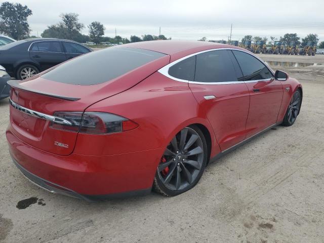 5YJSA1H2XEFP64903 - 2014 TESLA MODEL S Կարմիր լուսանկար 3