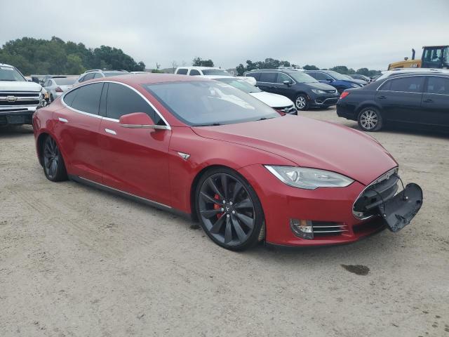 5YJSA1H2XEFP64903 - 2014 TESLA MODEL S Կարմիր լուսանկար 4