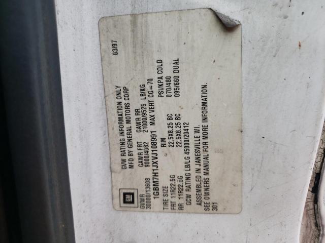 1GBM7H1JXVJ108991 - 1997 CHEVROLET C-SERIES C7H042 WHITE photo 13