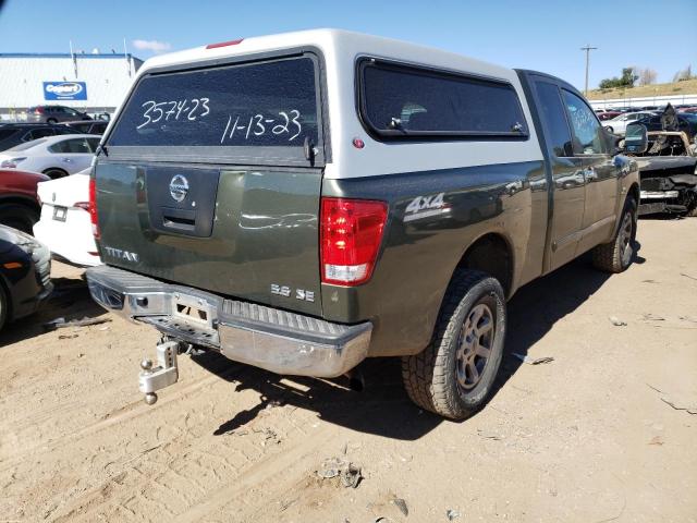 1N6AA06B04N502801 - 2004 NISSAN TITAN XE GREEN photo 3