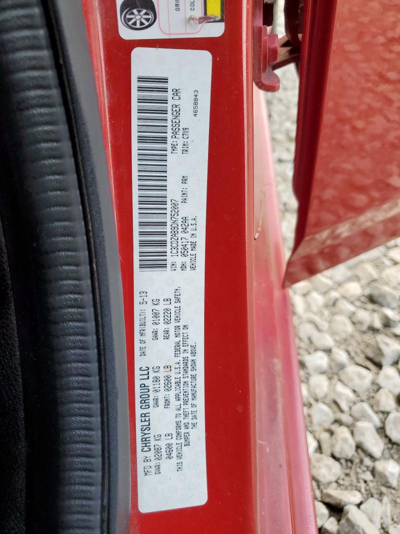 1C3CDZAB9DN752007 - 2013 DODGE AVENGER SE Kırmızı fotoğraf 12