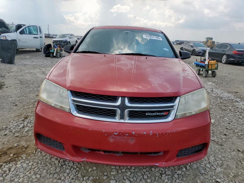 1C3CDZAB9DN752007 - 2013 DODGE AVENGER SE Kırmızı fotoğraf 5