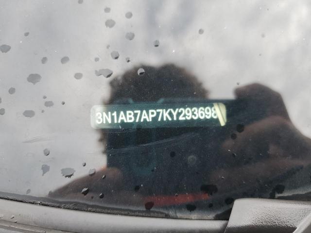 3N1AB7AP7KY293698 - 2019 NISSAN SENTRA S BLUE photo 12