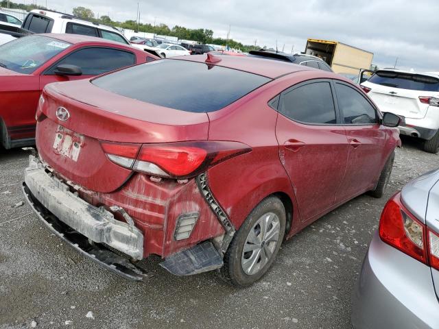 KMHDH4AE3GU570696 - 2016 HYUNDAI ELANTRA SE RED photo 3