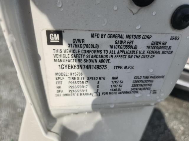 1GYEK63N74R149575 - 2004 CADILLAC ESCALADE LUXURY Beige foto 13