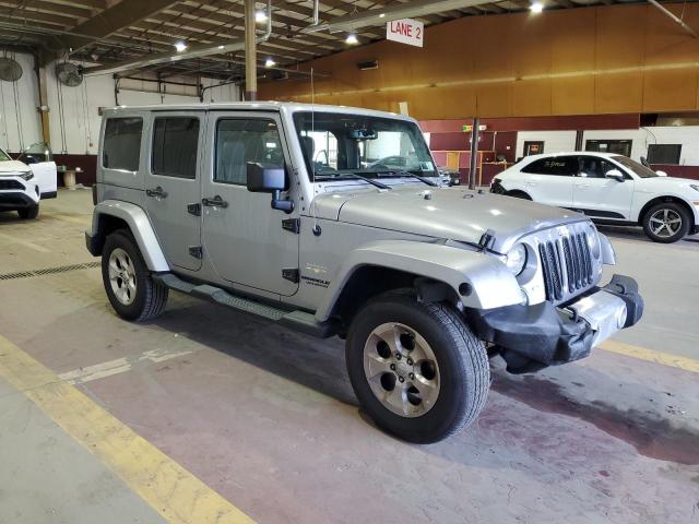 1C4HJWEG6FL680230 - 2015 JEEP WRANGLER U SAHARA SILVER photo 4