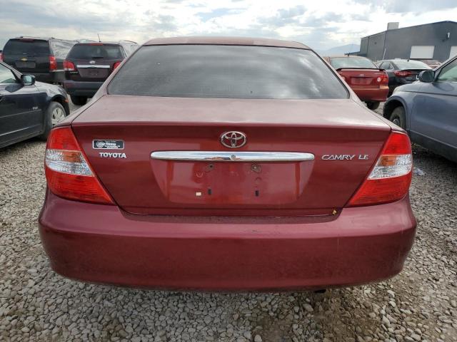 JTDBE32KX30195359 - 2003 TOYOTA CAMRY LE RED photo 6