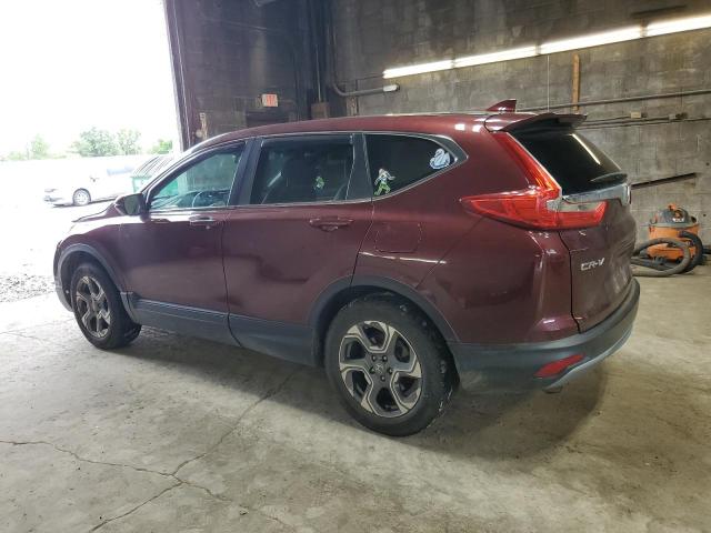 2HKRW2H50KH668615 - 2019 HONDA CR-V EX BURGUNDY photo 2
