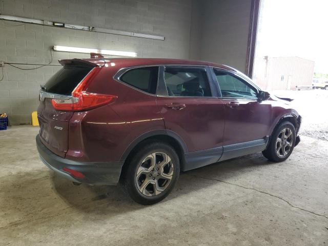 2HKRW2H50KH668615 - 2019 HONDA CR-V EX BURGUNDY photo 3