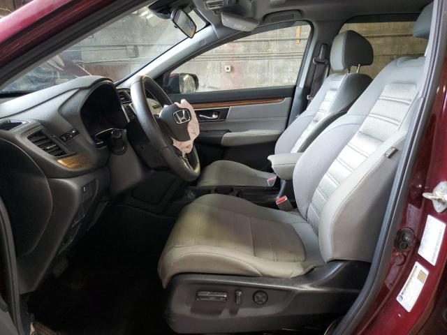 2HKRW2H50KH668615 - 2019 HONDA CR-V EX BURGUNDY photo 7