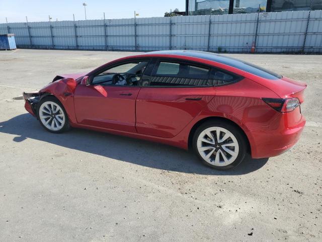 5YJ3E1EB3NF183787 - 2022 TESLA MODEL 3 Կարմիր լուսանկար 2