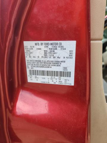 1FMCU03G59KA30814 - 2009 FORD ESCAPE XLT BURGUNDY photo 13