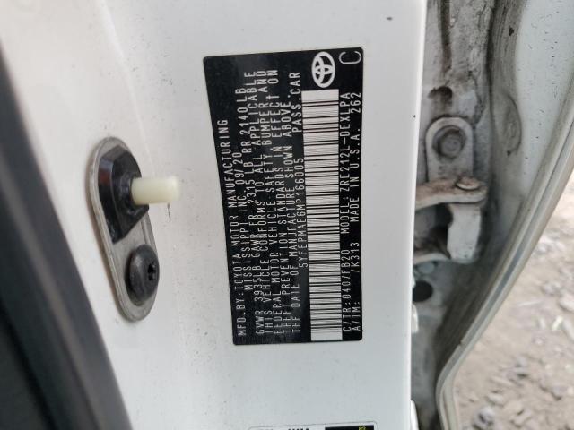 5YFEPMAE6MP166005 - 2021 TOYOTA COROLLA LE Weiß Foto 12