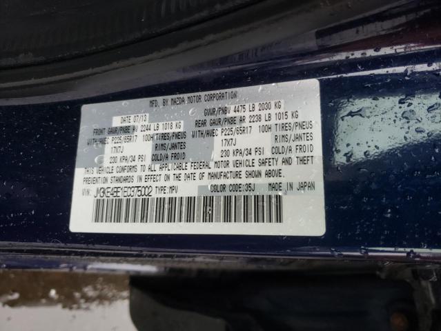 JM3KE4BE1E0375002 - 2014 MAZDA CX-5 SPORT BLUE photo 12