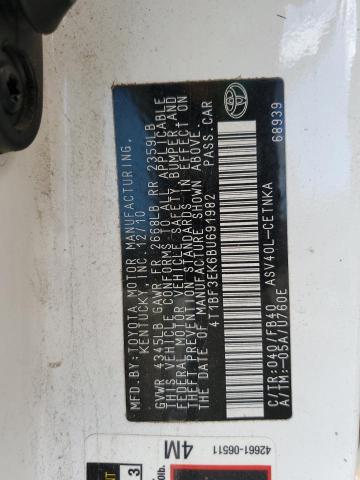 4T1BF3EK6BU691982 - 2011 TOYOTA CAMRY BASE Biały zdjęcie 24