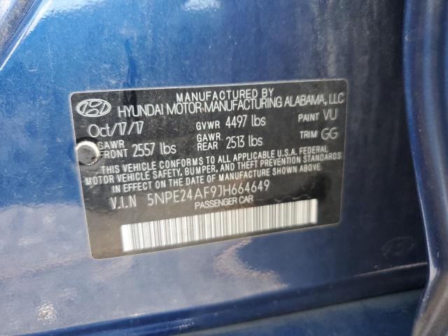 5NPE24AF9JH664649 - 2018 HYUNDAI SONATA SE Blau Foto 12