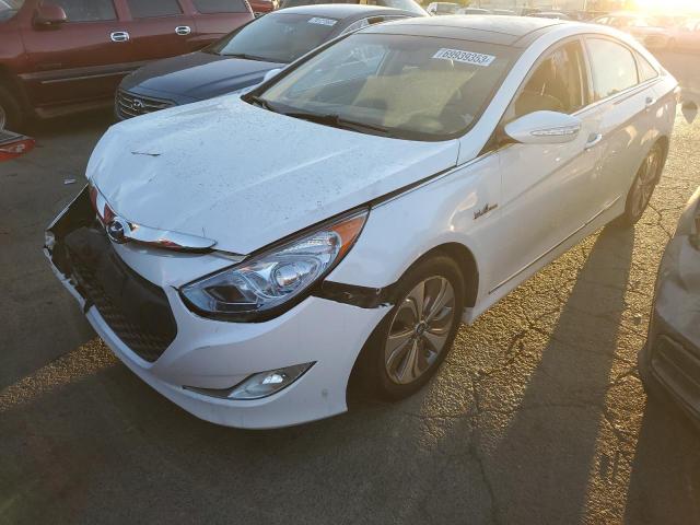 KMHEC4A42FA120726 - 2015 HYUNDAI SONATA HYBRID WHITE photo 1