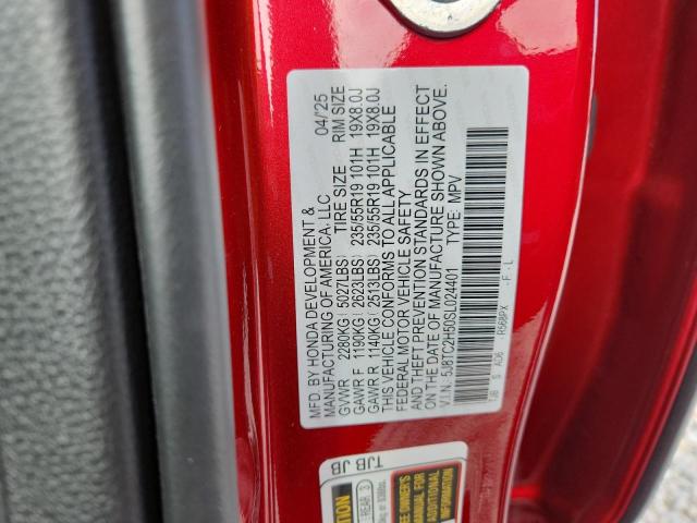 5J8TC2H50SL024401 - 2025 ACURA RDX TECHNOLOGY Czerwony zdjęcie 13