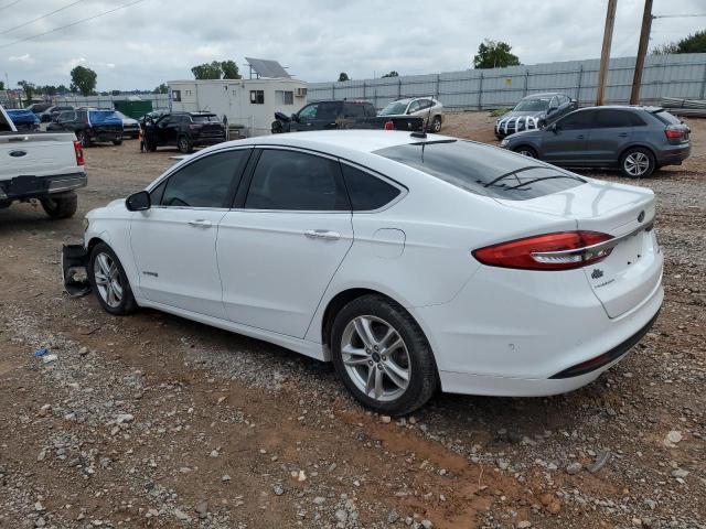 3FA6P0LU7JR111821 - 2018 FORD FUSION SE HYBRID WHITE photo 2