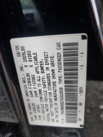 1HGCM66827A004509 - 2007 HONDA ACCORD EX BLACK photo 12