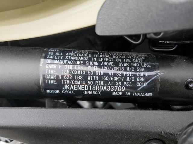 JKAENED18RDA33709 - 2024 KAWASAKI EN650 D GREEN photo 9