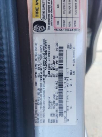 3FADP4BJ6KM131272 - 2019 FORD FIESTA SE SILVER photo 12