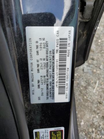 JM1BL1L42C1690191 - 2012 MAZDA SPEED 3 შავი ფოტო 12