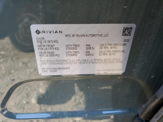 7FCTGAAL9NN002616 - 2022 RIVIAN R1T LAUNCH EDITION GREEN photo 13