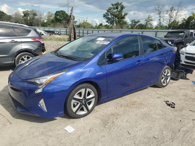 JTDKARFU4H3534164 - 2017 TOYOTA PRIUS BLUE photo 1