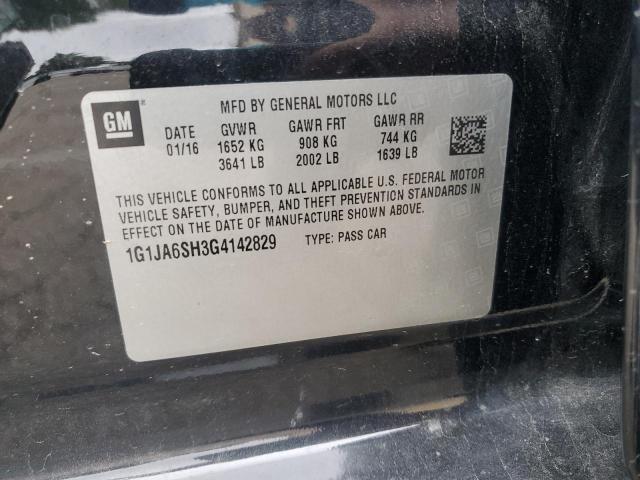 1G1JA6SH3G4142829 - 2016 CHEVROLET SONIC LS BLACK photo 12