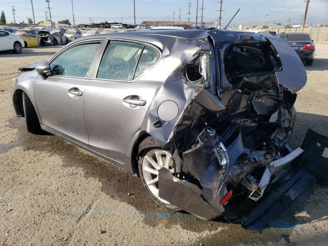 JTHKD5BH7D2167509 - 2013 LEXUS CT 200 GRAY photo 2