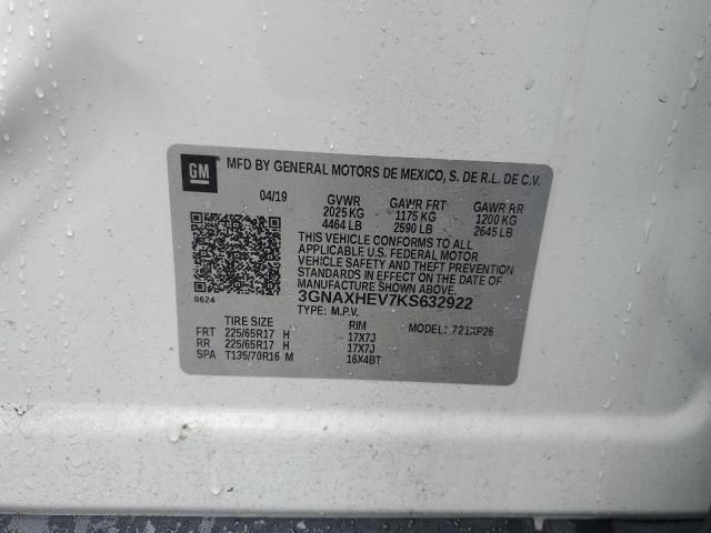 3GNAXHEV7KS632922 - 2019 CHEVROLET EQUINOX LS Ağ foto 13