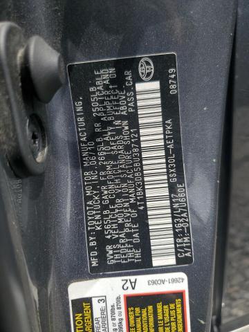 4T1BK3DB5BU387121 - 2011 TOYOTA AVALON BASE 灰色 照片 12