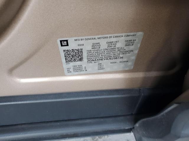 2GNAXHEV8J6298736 - 2018 CHEVROLET EQUINOX LS 棕色 照片 13