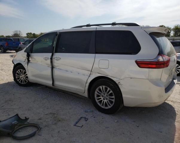 5TDYK3DC5FS584307 - 2015 TOYOTA SIENNA XLE WHITE photo 2